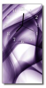 Nástěnné hodiny vertikální Umění fialová abstrakce 30x60 cm