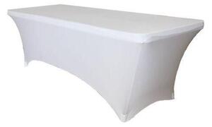 Elastický potah pro obdélníkový stůl 122cm barva Bílá