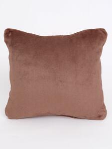 MK Lůžkoviny Povlak na polštář mikroplyš 40 x 40 cm - Laura mocha mousse