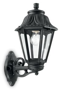Exteriérové ​​nástěnné svítidlo Ideal lux 101491 ANNA AP1 BIG NERO 1xE27 60W IP44