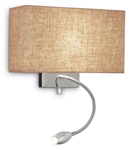Nástěnné svítidlo Ideal lux 103204 HOTEL KRONPLATZ AP2 CANVAS 2xE27 / LED 1W / 45lm 3000K