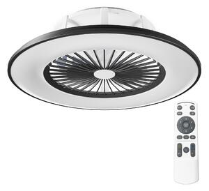 Noaton 11056BR Vega, černá, stropní ventilátor se světlem
