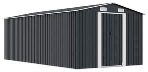 Zahradní domek 257 x 489 x 181 cm kovový antracitový 143350