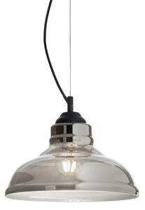 Závěsné svítidlo Ideal lux 112343 BISTRO SP1 PLATE FUME 1xE27 60W černá