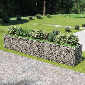 Gabionový vyvýšený záhon pozinkovaná ocel 540 x 90 x 100 cm 143554