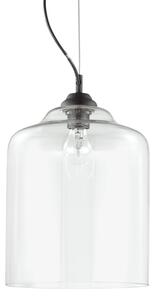 Závěsné svítidlo Ideal lux 112305 BISTRO SP1 SQUARE trasparente 1xE27 60W chrom