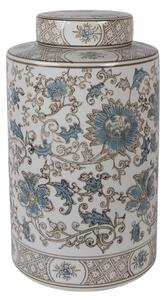 Keramická váza / nádoba v čínském stylu s víčkem Jingdezhen – 18x32 cm
