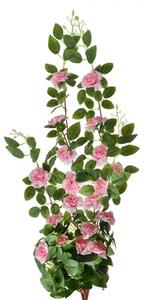 Umělá květina růžová větvička třešeň Milicent - 87 cm