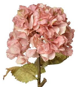 Umělá květina růžová hortenzie Paula - 55 cm