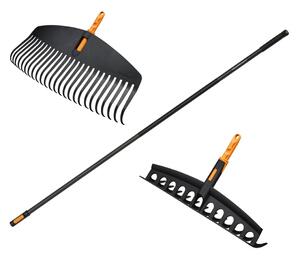 OneClick SET Hrábě na listí široké L + hrábě univerzální + násada FISKARS