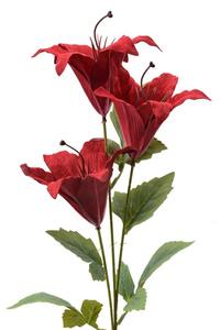 Umělá kytice červených lilií - 72 cm