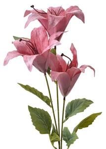 Umělá kytice růžových lilií - 72 cm