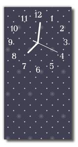 Skleněné hodiny vertikální  Umělecký vzor černý 30x60 cm