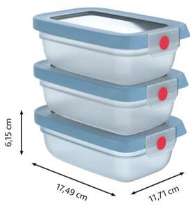 OneClick Dózy, set 3 ks, 0,5 l modrá TEFAL N1230510