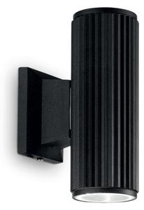 Exteriérové ​​nástěnné svítidlo Ideal lux 129433 BASE AP2 NERO 2xGU10 28W IP44