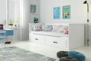Dětská postel s přistýlkou a matracemi 80x200 ALIDA - bílá