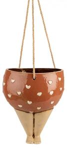 Závěsný keramický květináč žena v plavkách Swimming Pool – 17x15x20 cm
