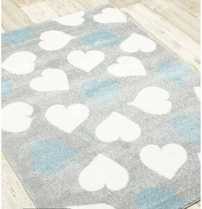 Dětský kusový koberec Srdíčka šedý 2 100x150cm