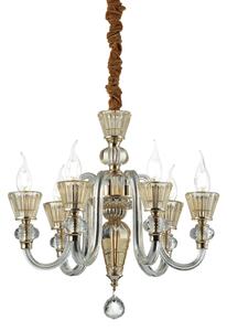 Závěsné svítidlo / Luster Ideal lux 140605 STRAUSS SP6 6xE14 40W jantar