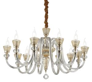 Závěsné svítidlo / Luster Ideal lux 140612 STRAUSS SP12 12xE14 40W jantar