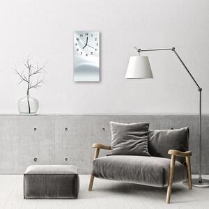 Skleněné hodiny vertikální  Umění Bílá grafika 30x60 cm