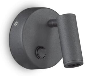 Nástěnné svítidlo Ideal lux 142579 PAGE AP1 ROUND NERO 1xLED 3W / 210lm 3000K černá