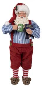 Figurka Santa Clause s horkou čokoládou a knížkou – 28 cm