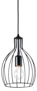 Závěsné svítidlo Ideal lux 148151 Ampolla-2 SP1 NERO 1xE27 60W černá