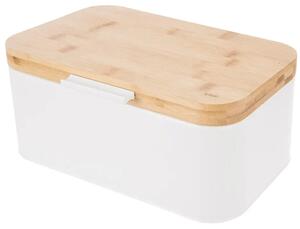 Whiteline Chlebovka 30 x 19,5 x 14,5 cm, plechová, bílá ORION 152465