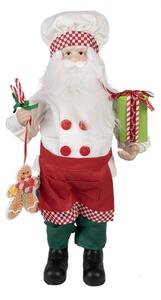 Figurka Santa Clause s perníčkem a dárečkem – 46 cm