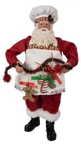 Figurka Santa Clause s vánočním řetězem – 28 cm