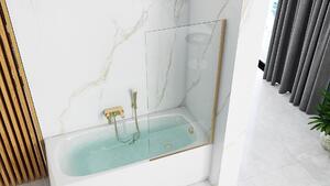Rea Elegant, vanová zástěna, 1-křídlová, 80 x 140 cm, zlatá-transparentní, REA-W5601