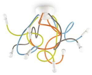 Stropní svítidlo Ideal lux 159010 MULTIFLEX PL8 COLOR 8xE14 40W černá