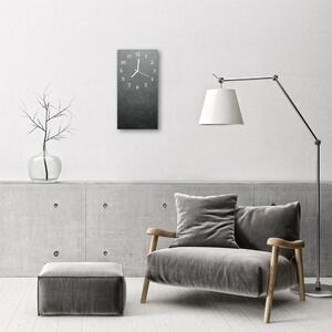Skleněné hodiny vertikální Mramorová stěna šedá 30x60 cm