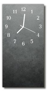 Skleněné hodiny vertikální Mramorová stěna šedá 30x60 cm