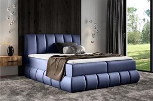 Designová čalouněná postel 200x200 VENY - modrá + topper ZDARMA