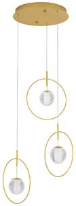 Zlaté závěsné LED světlo Nova Luce Atos 37 cm