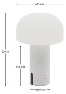 OnaDnes -20% Bílá zahradní LED lampa Kave Home Macar