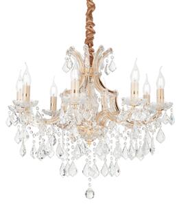 Závěsné svítidlo / Luster Ideal lux 167398 NAPOLEON SP8 ORO 8xE14 40W zlato