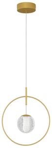 Zlaté závěsné LED světlo Nova Luce Atos 30 cm