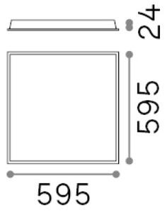 Ideal lux Pro 244181 LED PANEL stropní vestavný 595x595mm LED 40W 5450/3980lm 4000K bílá, CRI90