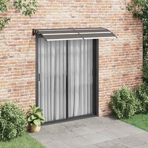 Vchodová stříška černá 200 x 75 cm polykarbonát 144825