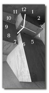 Skleněné hodiny vertikální Šedý mramor 30x60 cm