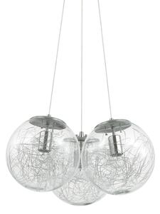 Závěsné svítidlo Ideal lux 176031 MAPA SAT SP3 NICKEL 3xE27 60W nikl