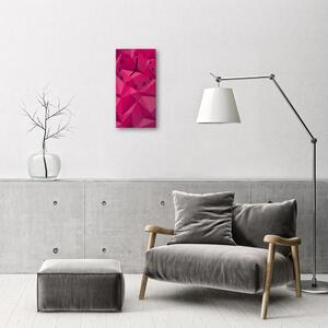 Skleněné hodiny vertikální  Umění 3d grafické růžové 30x60 cm