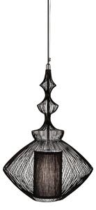 Závěsná svítidlo Forestier, Opium, stmívatelné, Černá, Obývací pokoj, Kov, Design