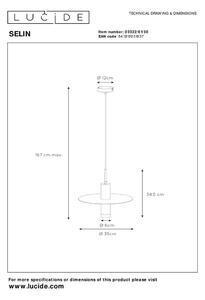 LUCIDE Závěsné svítidlo SELIN průměr 35 cm - 1xGU10 - Black