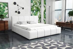 ZETKA MILANO 140x200 moderní postel s úložným prostorem bílá 162 x 91 x 223 cm
