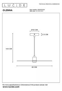 LUCIDE Závěsné svítidlo OLENNA průměr 40 cm - 1xE27 - Brass