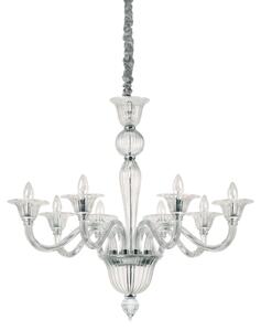 Závěsné svítidlo / Luster Ideal lux 199382 Brigitte SP8 trasparente 8xE14 40W chrom